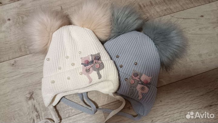 Шапка детская для девочки зимняя