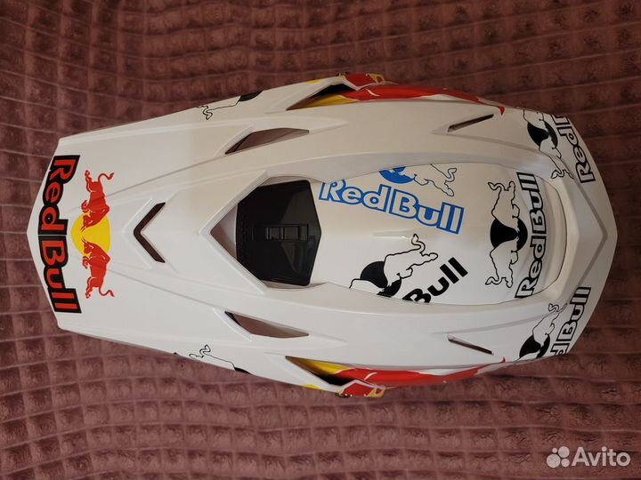 Мото Шлем с очками Кроссовый RedBull Новый Белый