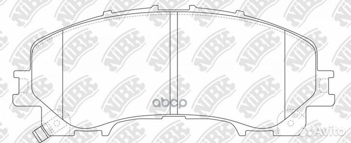 Колодки тормозные дисковые перед PN2808 NiBK