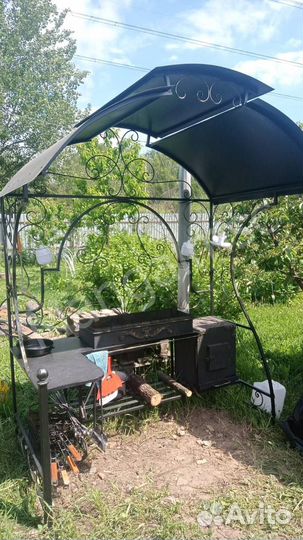Кованные мангалы с крышей