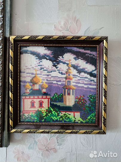 Картина вышитая крестиком ручная работа