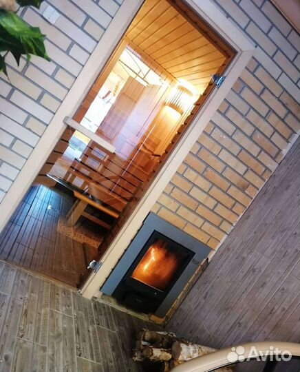 Баня на дровах, сауна, мангальная зона