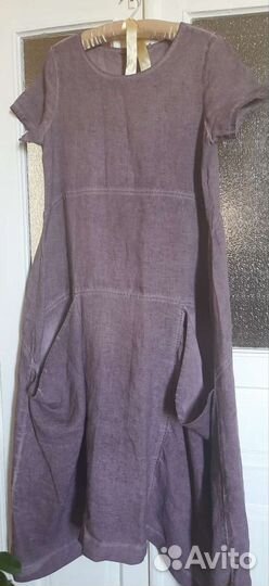 Платье лен 100