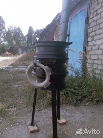 Печь для казана с трубой