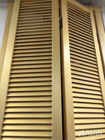 Жалюзийные двери для гардеробных, шкафов (массив)