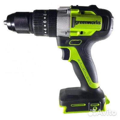 Дрель-шуруповерт ударная Greenworks GD24DD60 24V