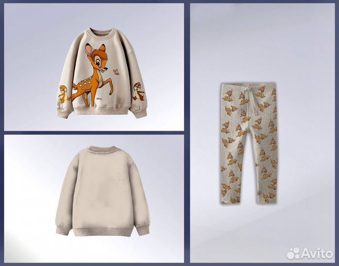 Костюм для девочки zara бэмби 98 116 122 128 зара