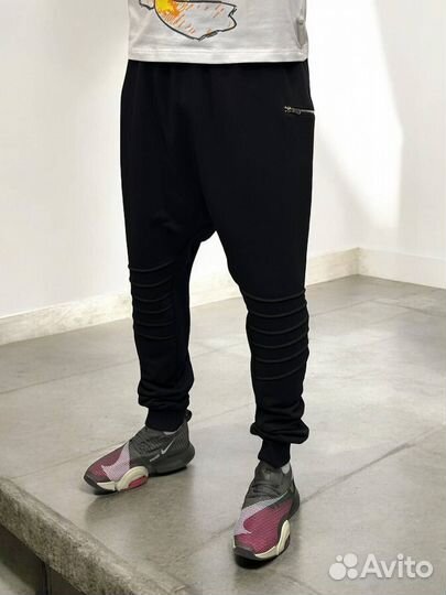 Спортивные штаны Den Raven черные с мотней