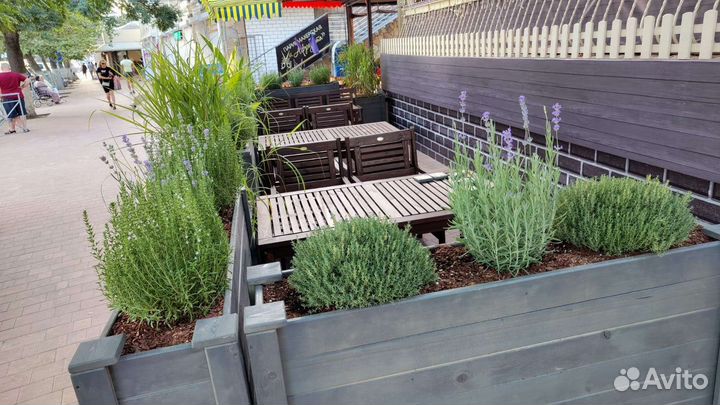 Кашпо деревянное, вазон, клумба для цветов