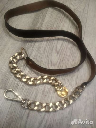 Ремешки-цепи со стразами и кожа