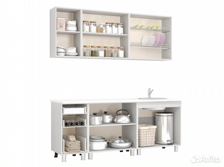 Кухня Катя 2.0 NEW (корпус белый)