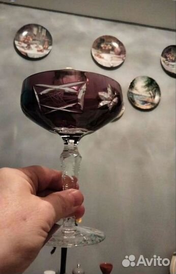 Креманки цветной хрусталь