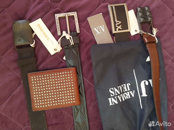 Кожаные ремни. Diesel. Italy brand. M.L