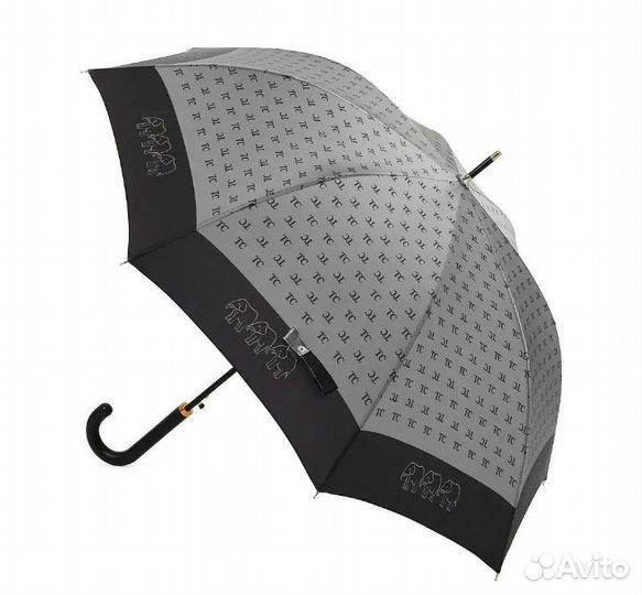 Зонт трость Три Слона 1888 Новый серый/чёрный