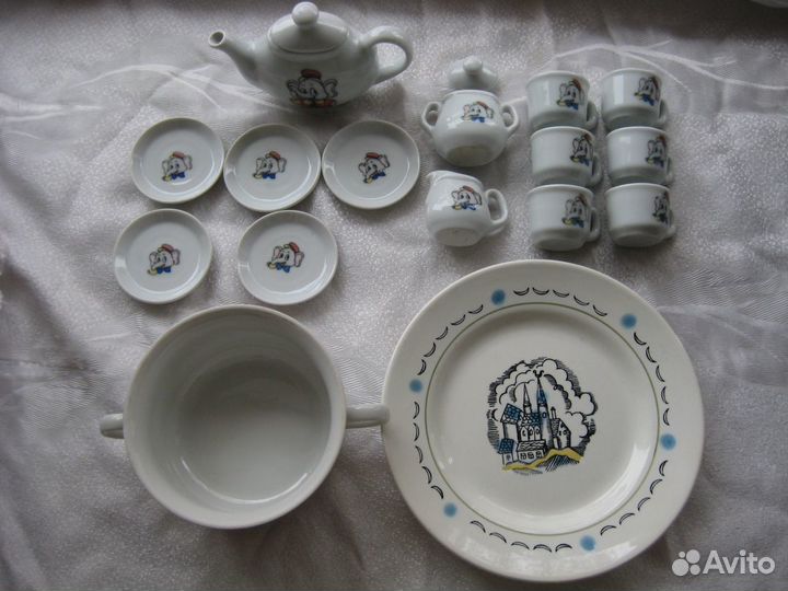 Кукольная посуда, тарелка зик Замок