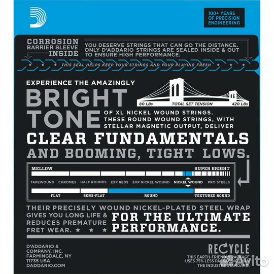 D'addario EXL160 струны для баса комплект