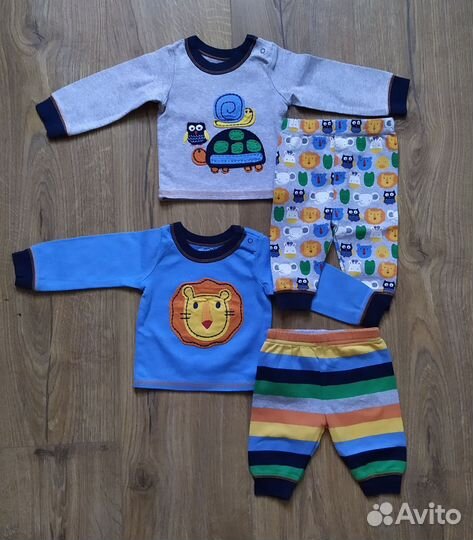 Пакетом кофты и штанишки младенцу 0-3 мес