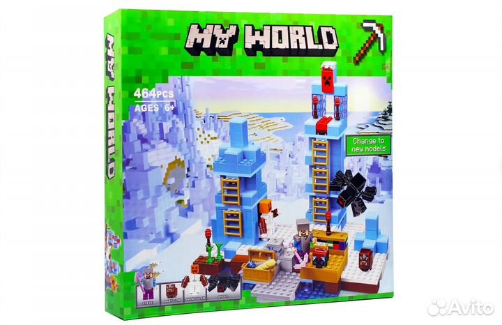 Конструктор 10621 Майнкрафт Ледяные шипы 464дет