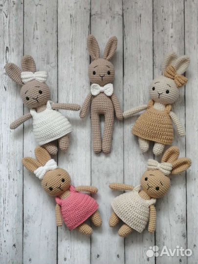 Вязаный зайка