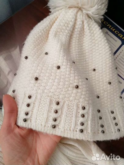 Шапка, шарф зимние для девочки