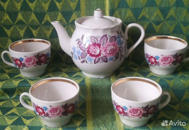 Чашки, чайные пары, чайники СССР Ландыши