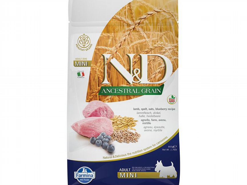 Farmina N&D Ancestral Grain Adult Mini, 7кг