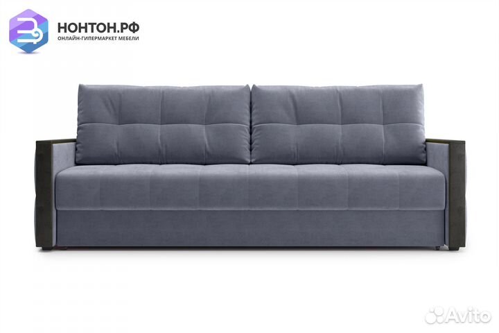 Диван еврокнижка Инсайд 3-х местный темно-серый