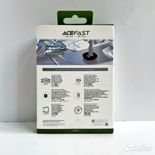 Автомобильное зарядное устройство Acefast B1 38 Вт