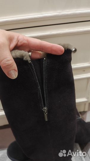 Зимние женские сапоги 38 натуральная замша