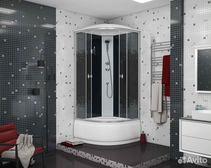 Душевая кабина Niagara Eco NG-7507-14black (80х80х215)