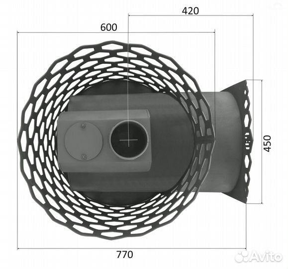 Печь для бани из 426 трубы 8мм