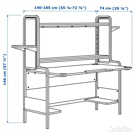 Стол IKEA письменный, компьютерный