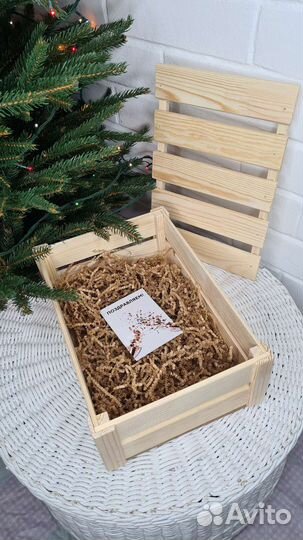 Коробка для подарка, дерево, 30х21х11см