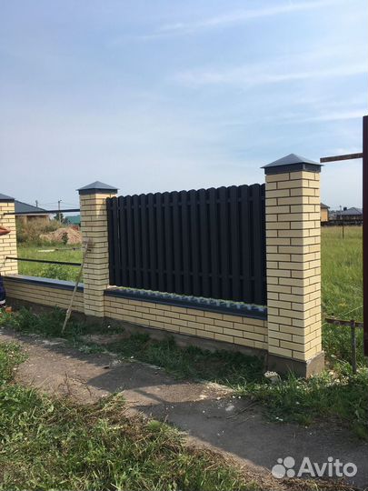 Евроштакетник RAL 7024 графит двухсторонний