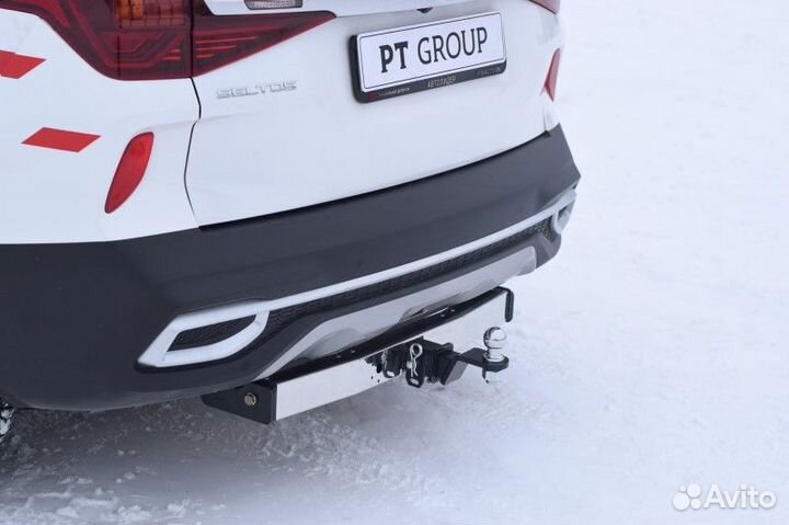 Фаркоп Kia Seltos 2020 - съемный квадрат с нерж. н