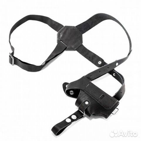 Кобура оперативная универсальная кожаная чёрная