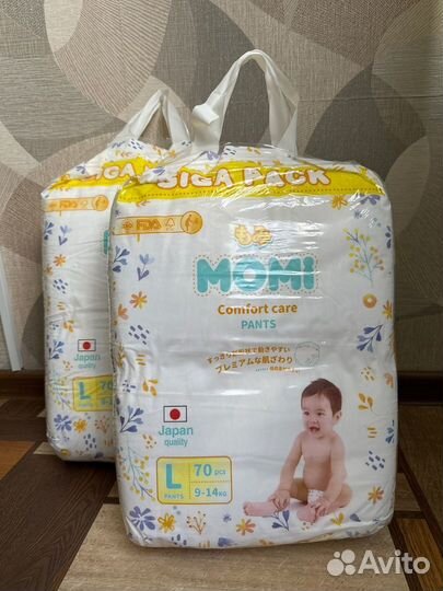 Momi Подгузники трусики размер 4 L 70шт