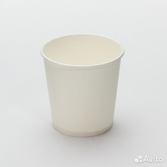 Стакан картонный 100мл 1-сл. белый d62мм