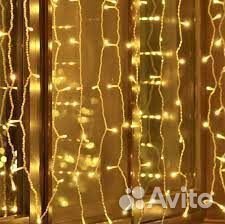 Гирлянда светодиодная Штора 3х2м теплая