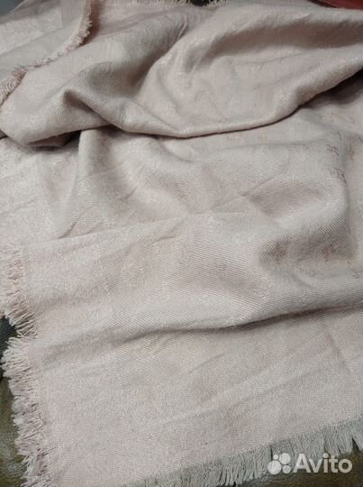 Платок 95см теплый chanel шерсть/шелк италия