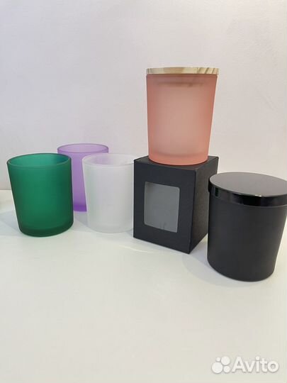 Стаканы для свечей с крышкой 200 мл