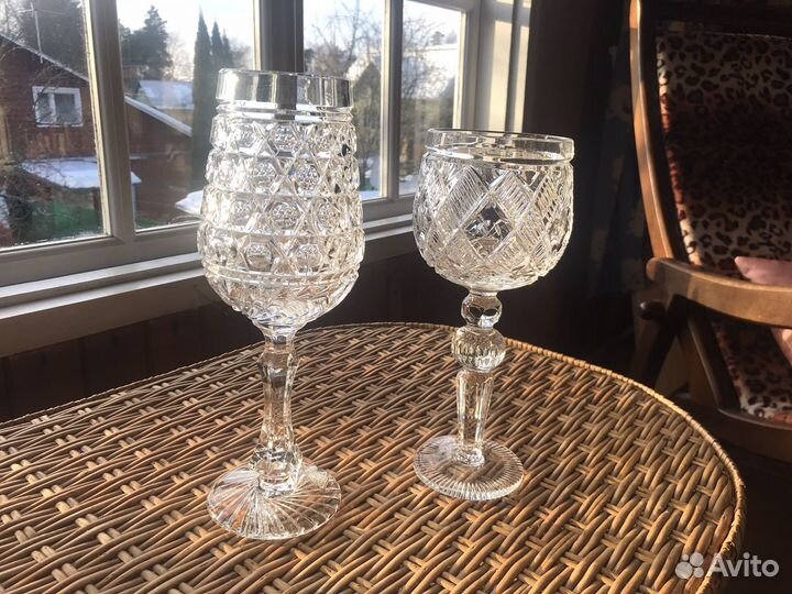 Фужер, кубок, ваза, алмазная грань