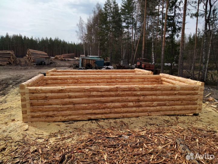 Сруб бани 3 на 6, высота 2.2