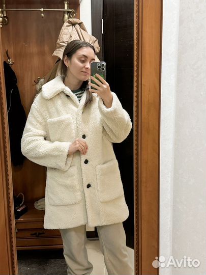 Шуба тедди Zara Xs