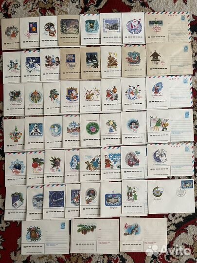 Коллекция новогодних конвертов 1954 - 1998 гг