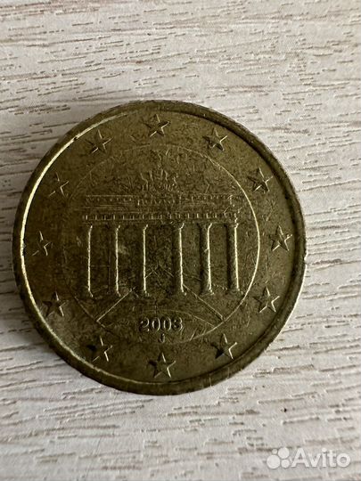 Монета 50 евроцентов