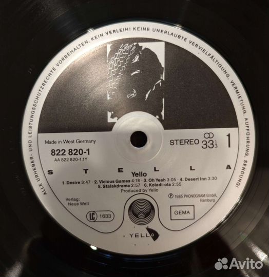 Yello 1985 (1985) Stella оригинал Germany