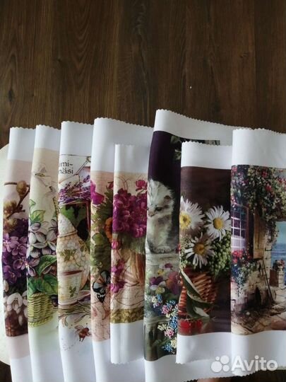 Принты ткань для вышивки лентами бисером крестом