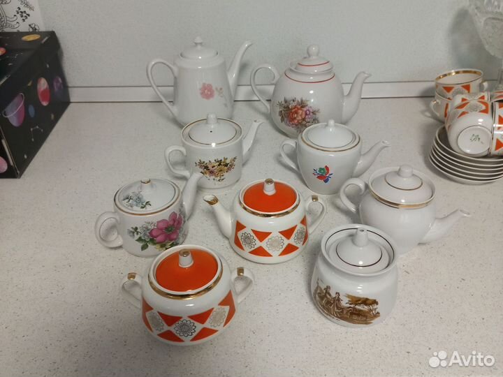 Заварочные чайники и сахарницы