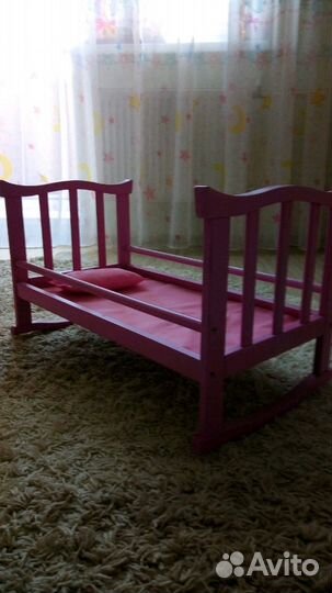 Продается детская деревянная кроватка-качалка для